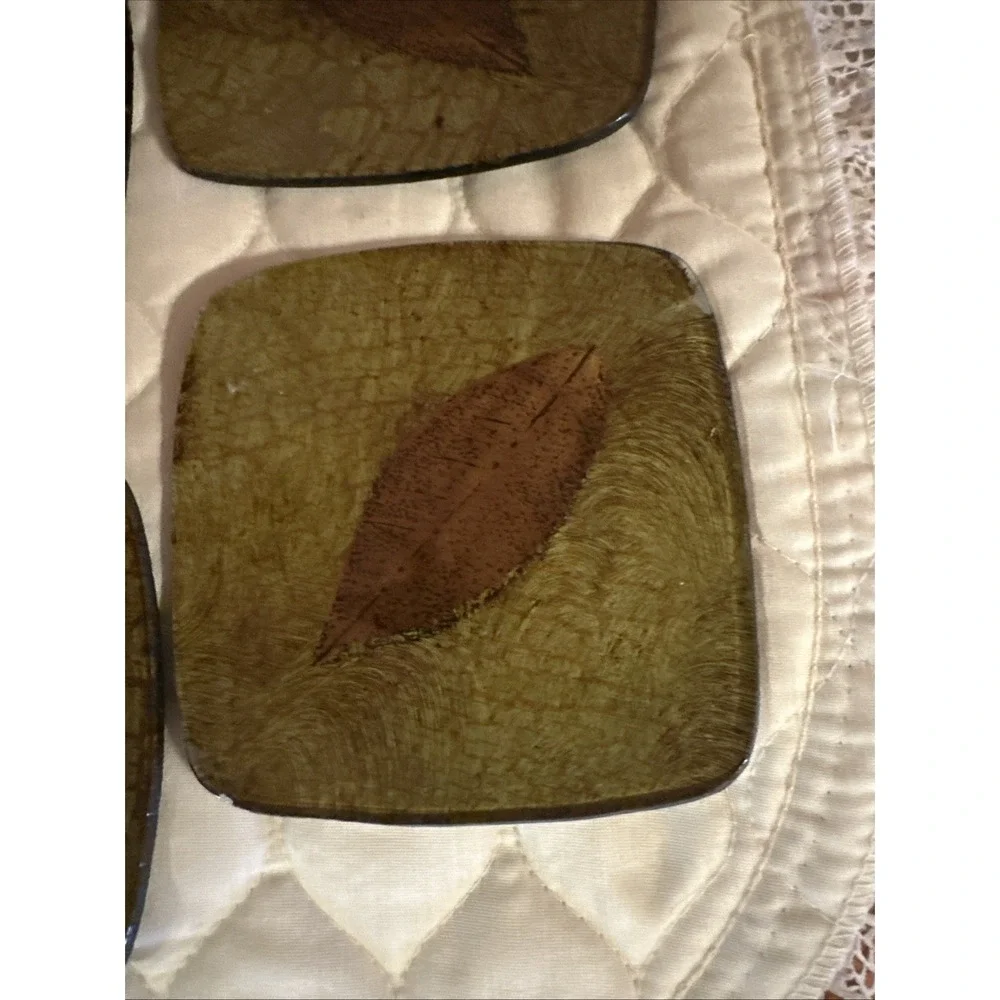 Gold Leaf Glass Bread‎ Plates